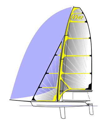 49er Segelriss